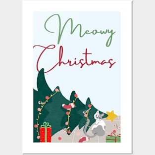 Meowy Christmas Posters and Art